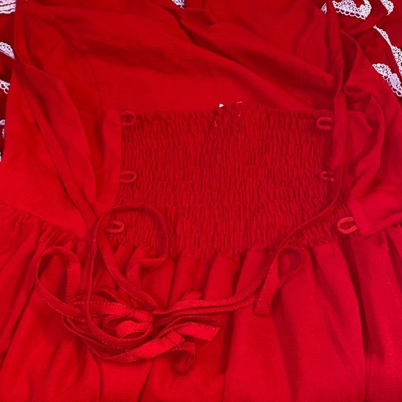 Dollcake "A Thousand Words" Red Frill Dress Women's Sz Large/14 NWT - Picture 5 of 6